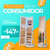Espelho Porta Jóias 170x70cm - OFERTA MÊS DO CONSUMIDOR Decora Lar
