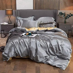 Conjunto de Roupas de Cama Cetim Decora Lar + 2 Fronhas Luxo