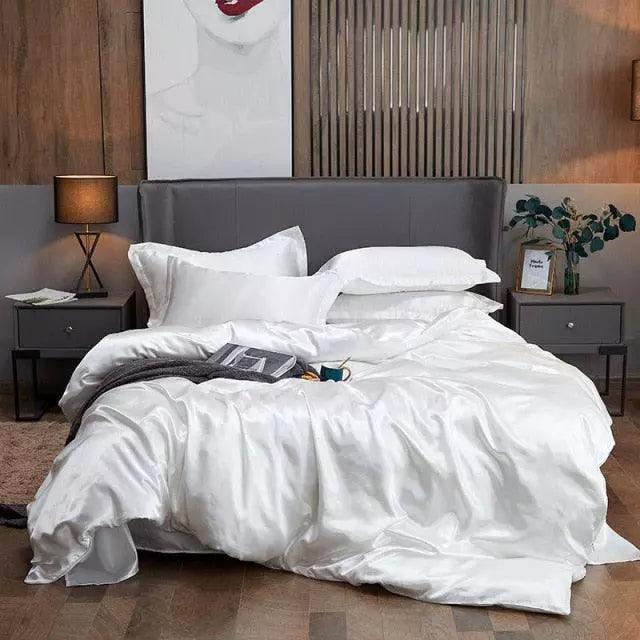 Conjunto de Roupas de Cama Cetim Decora Lar + 2 Fronhas Luxo