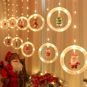 Luz de Natal LED Colorida do Papai Noel para Janela com USB