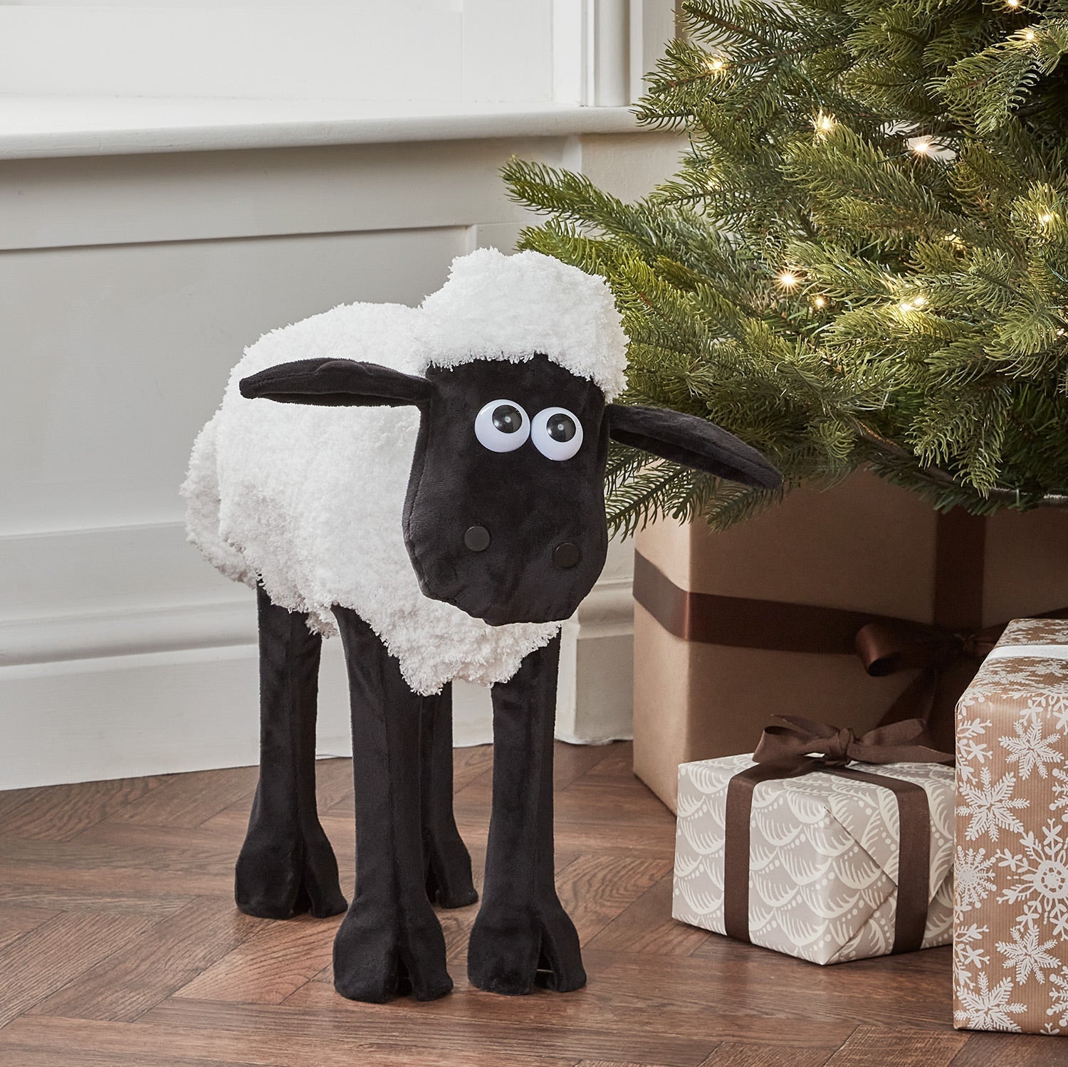 Figura de Natal Ovelha Negra iluminada ( Shaun the Sheep )