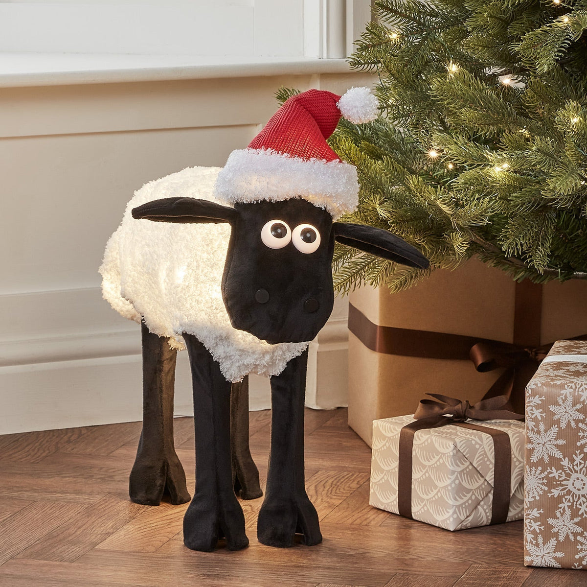 Figura de Natal Ovelha Negra iluminada ( Shaun the Sheep )