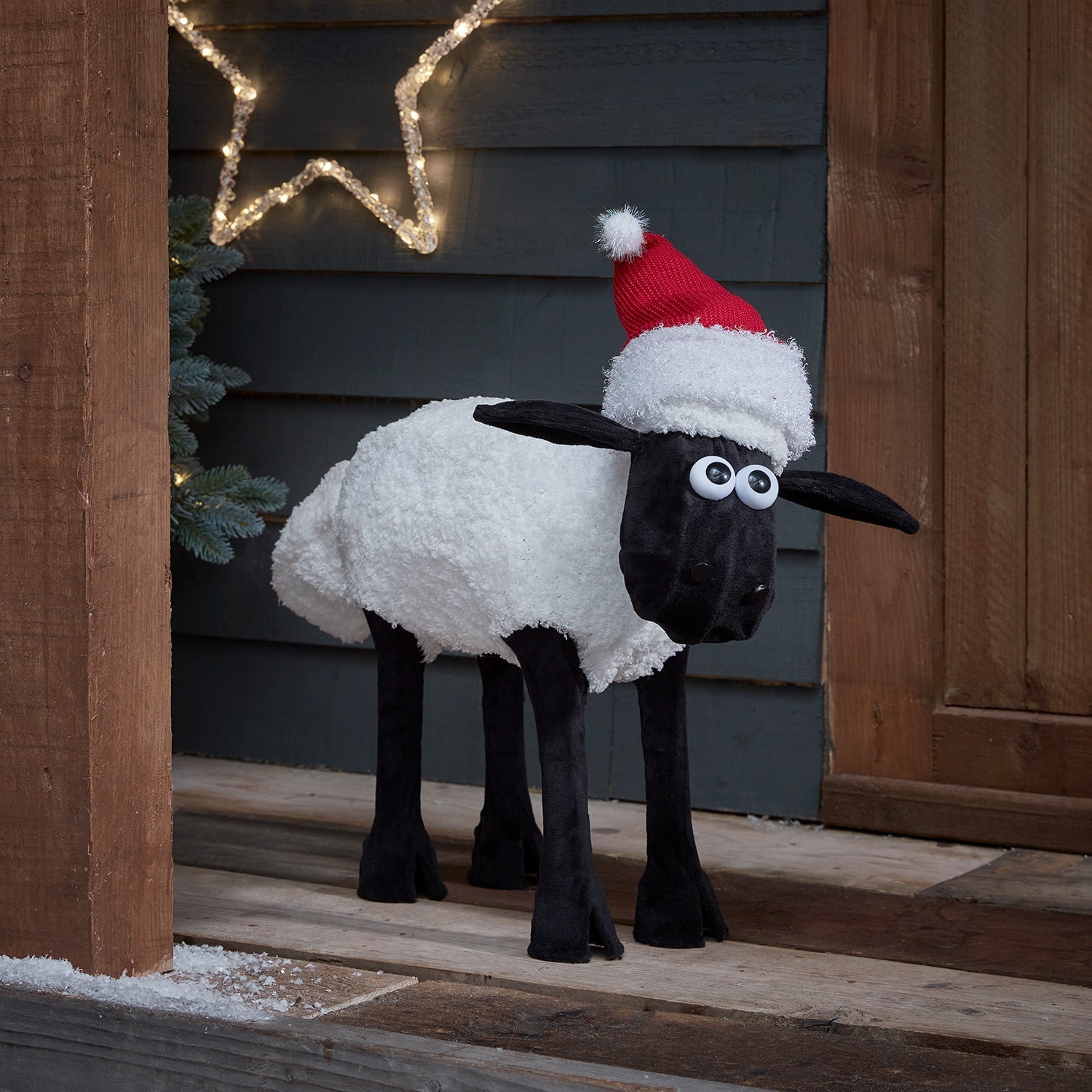 Figura de Natal Ovelha Negra iluminada ( Shaun the Sheep )