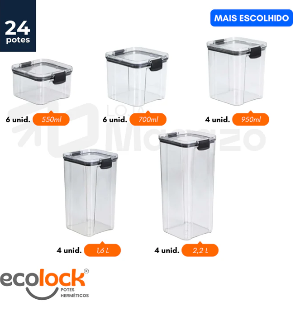 EcoLock™ - Kit Potes Herméticos de Vidro + (Brindes Exclusivos)