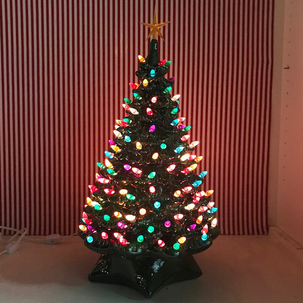 Árvore de Natal de Cerâmica com Led Decorativa