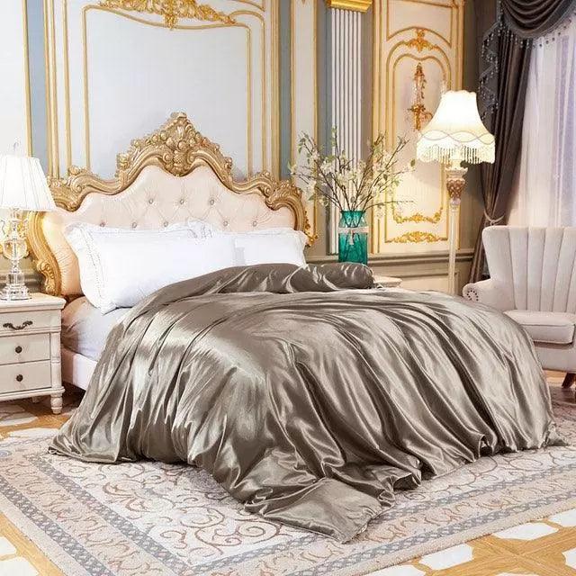 Conjunto de Roupas de Cama Cetim Decora Lar + 2 Fronhas Luxo