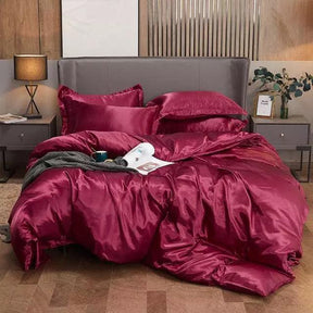 Conjunto de Roupas de Cama Cetim Decora Lar + 2 Fronhas Luxo